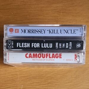 Morrissey, Flesh For Lulu, Camouflage - 80s & 90s Tapes (Lot of 3) 